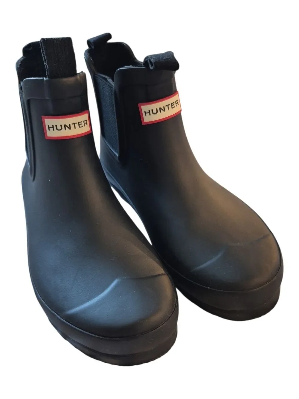 Hunter Matte Black  Original Chelsea Waterproof Kids Boots Size 2 Boys 3 Girls
